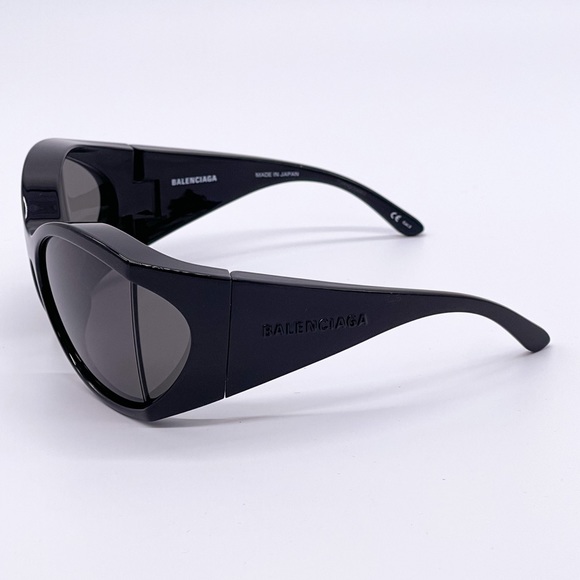 NEW BALENCIAGA BB0154S 001 UNISEX SUNGLASSES BALENCIAGA GOOGLES EYEWEAR - Picture 4 of 14